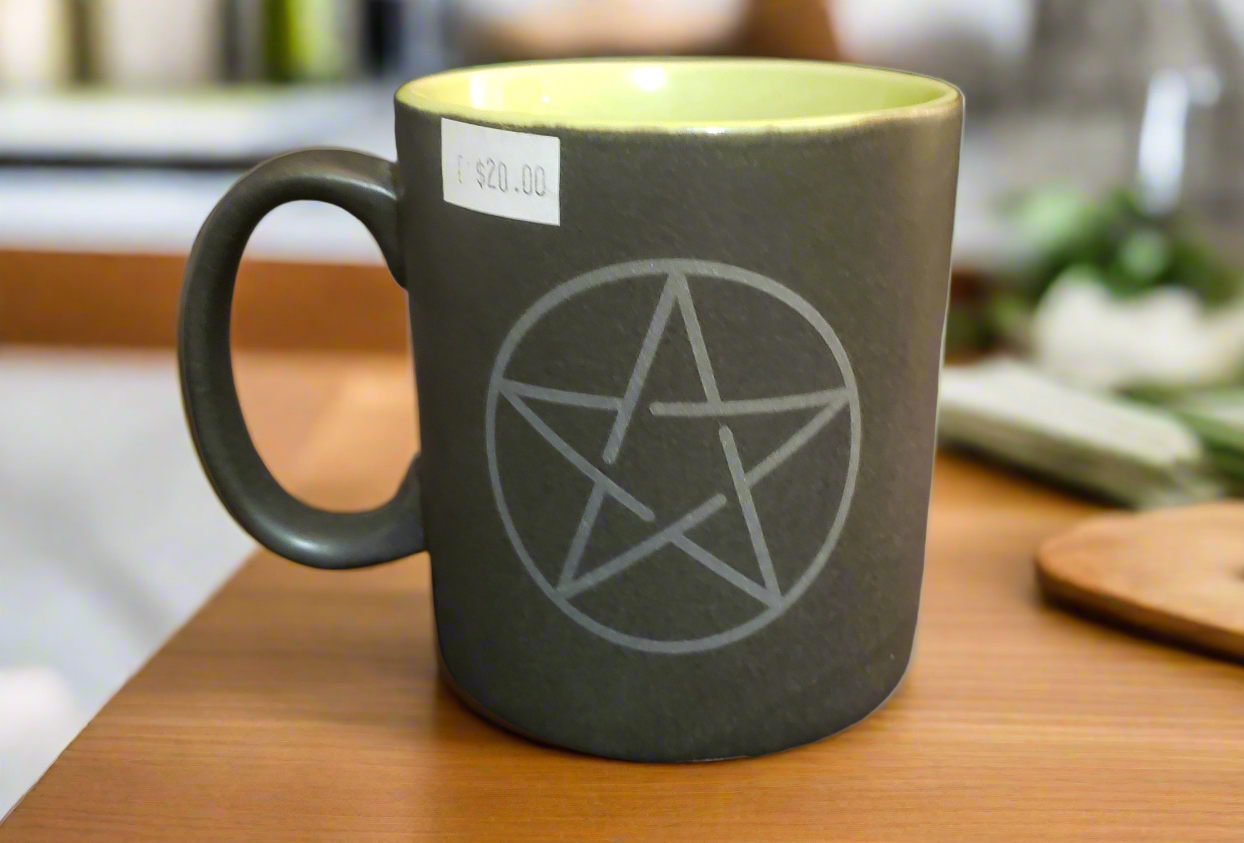 Coffee Mug with Pentagram Symbol