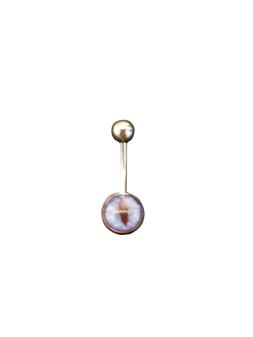 Stainless Steel Blue Snake Eye Belly Piercing