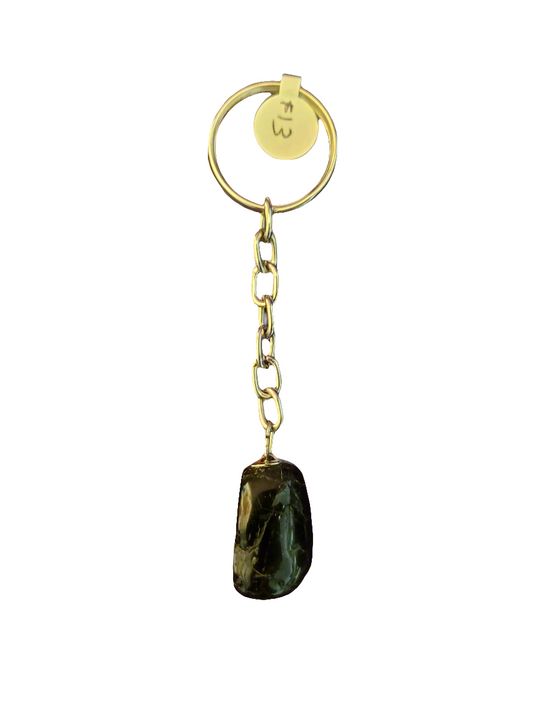 Black Agate Keychain