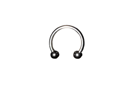 Stainless Steel 16 gauge, 10mm Horseshoe Ring with 3mm Ball Ends