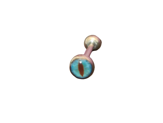 Stainless Steel 316L Aqua Snake Eye Tongue Piercing