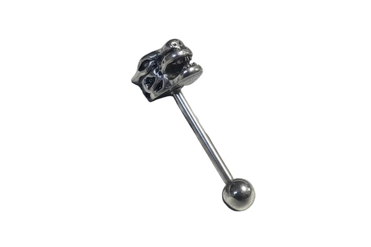 Panther Head tongue barbell in 316l stainless steel